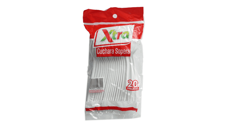 Cubiertos desechables Super Xtra 20 UND Cucharas Sopera Plásticas