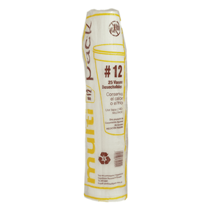 Vasos desechables Multi Pack 25 UN Foam 12 Oz.