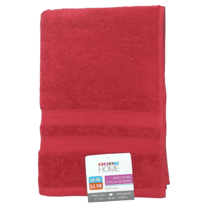 Toalla-Para-Baño-Harmony-1-Und-Rojo-27X52