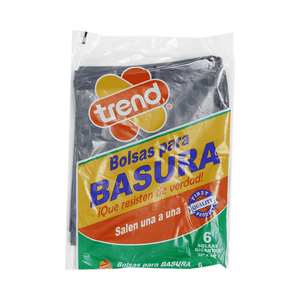 Bolsa de Basura Trend 32X40  6 Un Negra