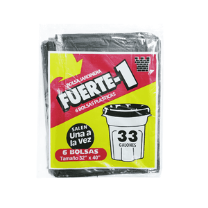 Bolsa de Basura Fuerte 32X40  6 Un Negra