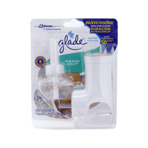 Ambientador Eléctrico Aparato Repuesto Glade Paraíso Azul 21 ml