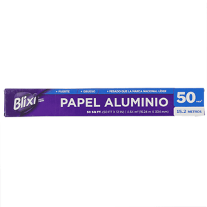 Papel Alumunio Blixi 50 PIES Aluminio