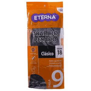 Guante Eterna 1 UND Monocolor Negro