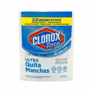 Quitamanchas En Polvo Clorox 90 Gr Ropa Blanca