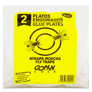 Plato Con Pegamento Productos Juliao Para Moscas  2 UND