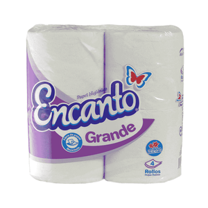 Papel Higiénico Encanto 4 UN Doble Hoja 350H Grande