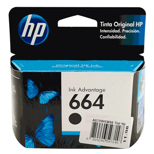 Cartucho Tinta Negra Para Impresora Hp 1 Und Hp 664 F6V29Al Negro