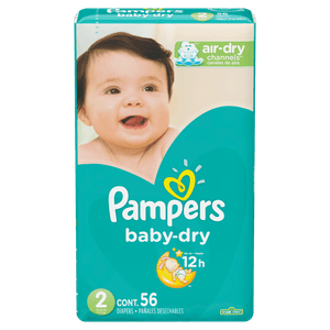 Pañales De Bebé Pampers Baby Dry Talla 2 56 Unidades