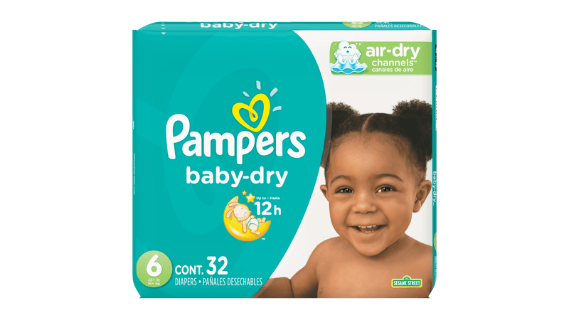 Pañales De Bebé Pampers Baby Dry Talla 6 32 Unidades
