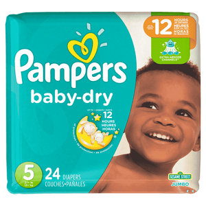 Pañales Desechables Pampers 24 Und Baby Dry Jumbo Pack Talla S5