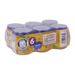 Compota 6 Pack Gerber 678 Gr Frasco De Cristal Paso # 2 6 Pack