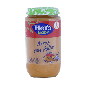 Compota Arroz Con Pollo Hero Baby 235 Gr Tarrito De Cristal