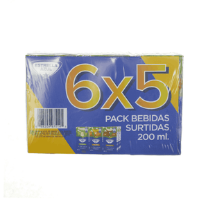 Jugo Estrella Azul Uht 6 Un  Manzana Peranectar Y Melonectar 1200 Ml