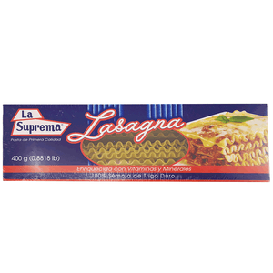 Lasagna La Suprema 400 gr Pasta Especializada