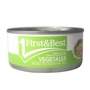 Atun En Trozos First & Best 170 gr Con Vegetales