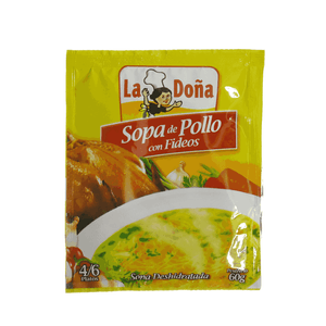 Sopa Con Fideo La Doña 60 Gr De Pollo