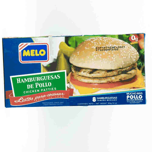 Carne De Hamburguesa Melo 454 gr De Pollo