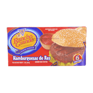 Hamburguesa De Carne Rancho grande 454 gr