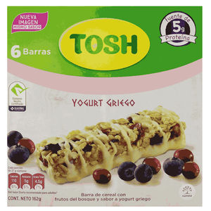 Cereal En Barra Tosh 162 gr Yogurt griego