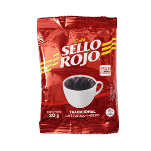 Café Sello Rojo En Sobre  Tostado Y Molido 20 G