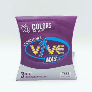 Preservativos Vive 3 UN Color Uva