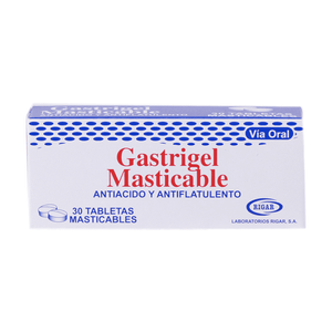 Gastrigel Masticable Rigar Cajita X 30 Tabletas