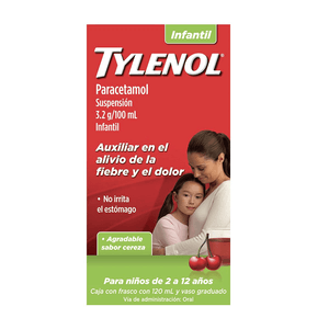 Paracetamol Infantil Tylenol 100 ml Sabor Cerezas