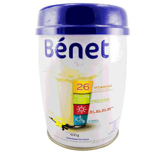 Suplemento Alimenticio Lata Benet 400 G Vainilla