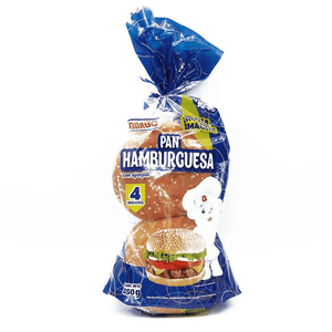 Pan Bimbo 350 Gr Hamburguesa 4P