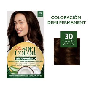 Kit Tinte Para Cabello Soft Color 35 Gr Castaño Oscuro No 30