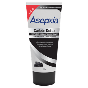 Limpiador Exfoliante Asepxia Carbón Detox 120 Gr