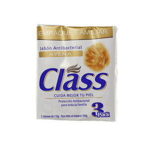 Jabón De Aseo Corporal En Barra Class 110 gr Avena 3 Pack