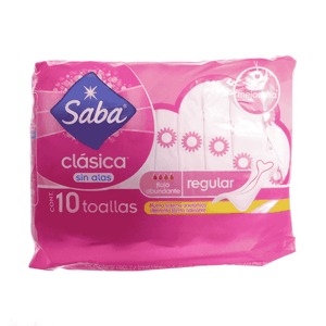 Toalla Femenina Saba 10 Un Regular Sin Alas