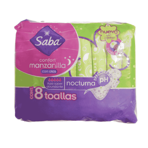 Toallas Femenina Saba 8 Un Nocturna Con Alas Y Manzanilla