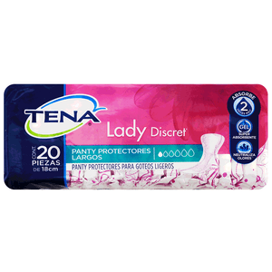 Protectores Diarios Femeninos Tena 20 Und Goteo Ligero, Largos