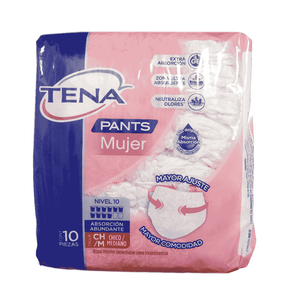 Pañales para adultos descartables Tena Tena Pants Pants Mujer Grande x 10 u