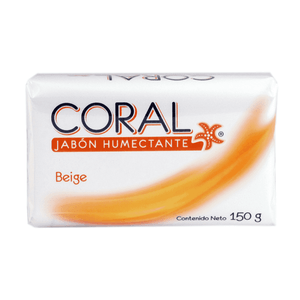 Jabón De Aseo Corporal En Barra Coral 150 gr Antibacteral Beige