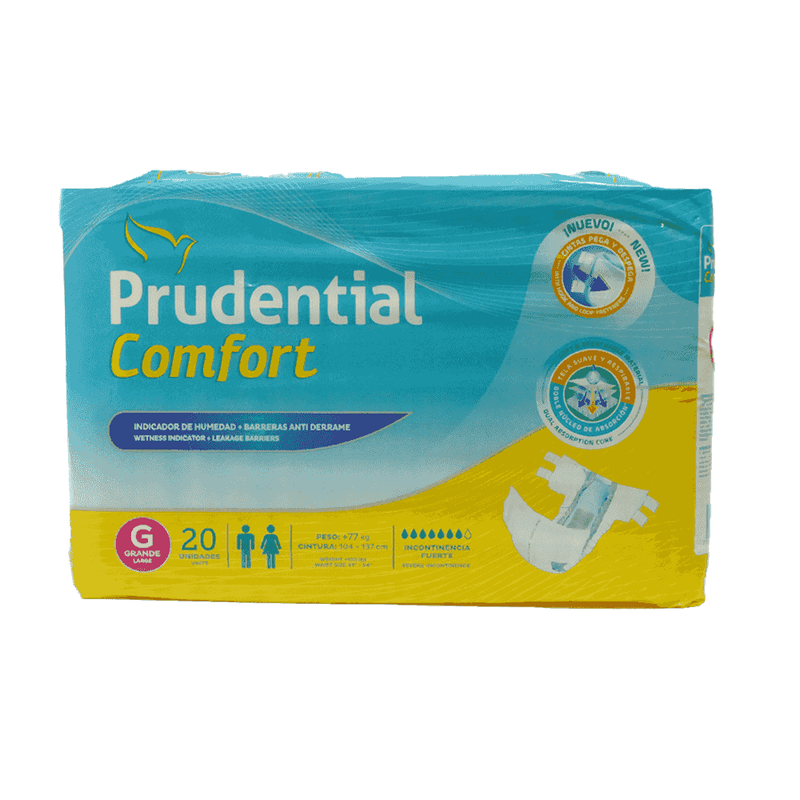 Pañal-Adulto-Unisex-Prudential-20-Un-grande-Incontinencia-Fuerte