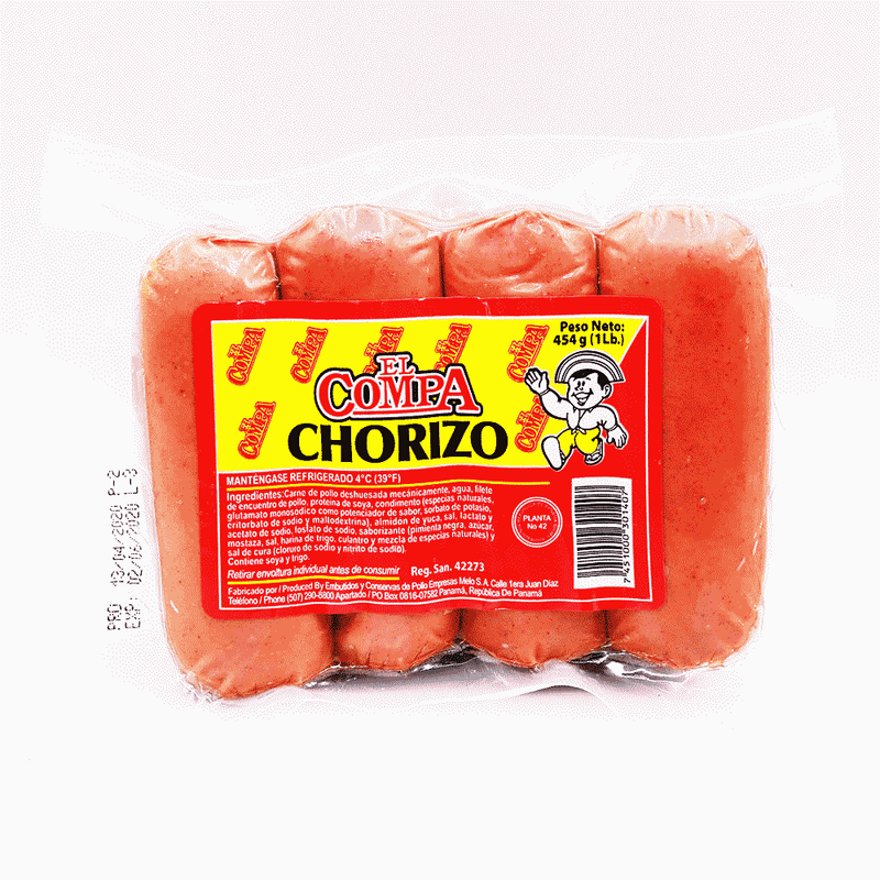 Chorizo-1Lb-El-Compa-454-gr-En-Paquete