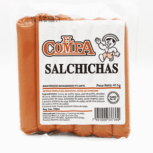 Salchicha El Compa 411 gr En Paquete