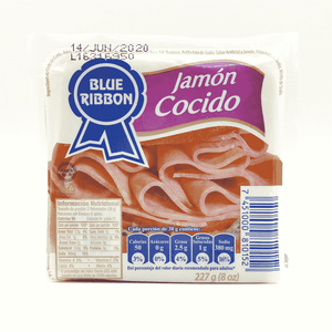 Jamón Cocido Blue Ribbon 227 gr En Paquete