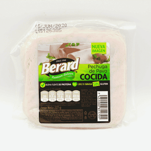 Pechuga Cocida Pavo Berard 227 gr En Paquete