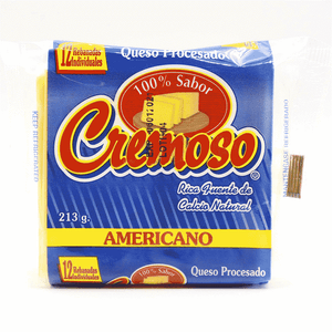 Queso Amarillo Cremoso 213 gr 12 Rebanada