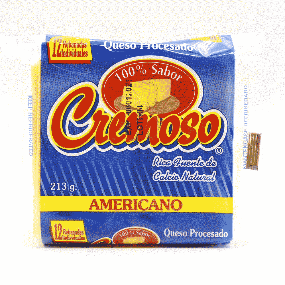 Queso Amarillo Cremoso 213 Gr 12 Rebanada 0955