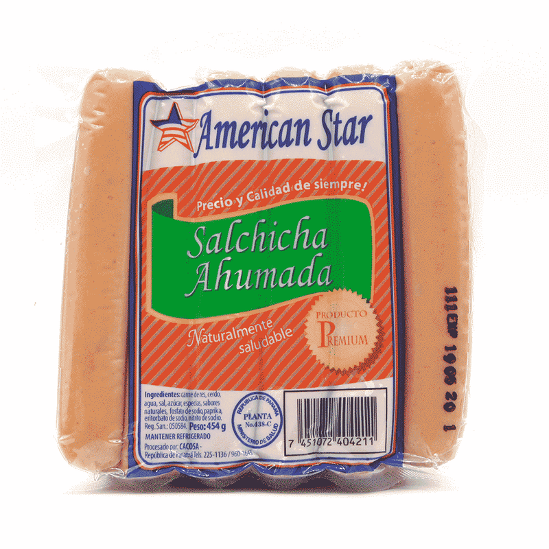 Salchicha-Ahumada-American-Star-454-gr-En-Paquete