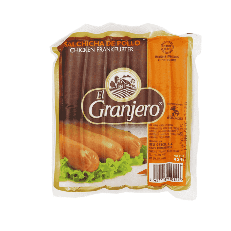 El-granjero-Salchicha-De-Pollo-1L-El-granjero-454-gr-En-Paquete