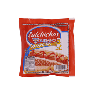 Salchicha Gordita Toledano 454 gr En Paquete