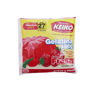 Gelatina Sobres Keiko 454 gr Fresa