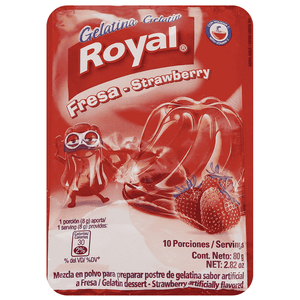 Gelatina Sobres Royal 80 gr Fresa- Strawberry